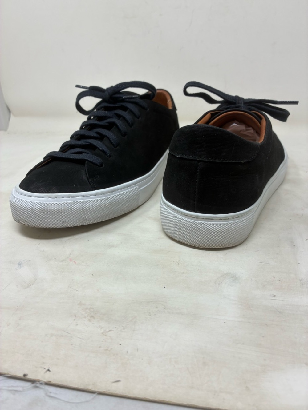 Beckett Simonon Black Suede Low-Top Sneakers - Casual Lace-Up - Picture 6 of 9